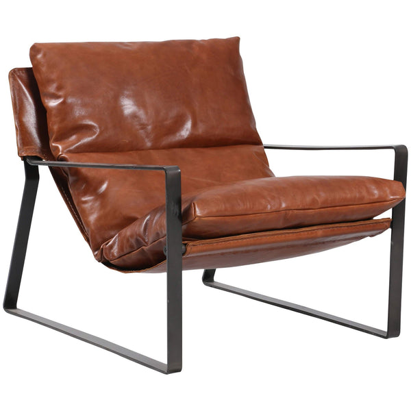 home fashion Emmett Leather Sling Chair Dakota Tobacco by Four Hands