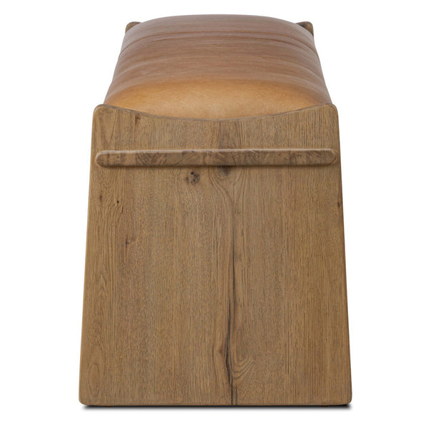 Home Fashion Eros Leather Bench Conroe Drift By Four Hands