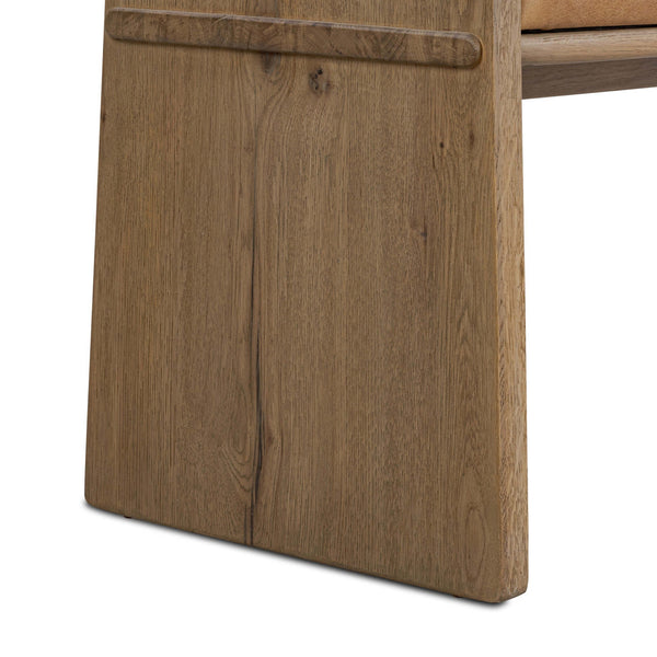 Home Fashion Eros Leather Bench Conroe Drift By Four Hands