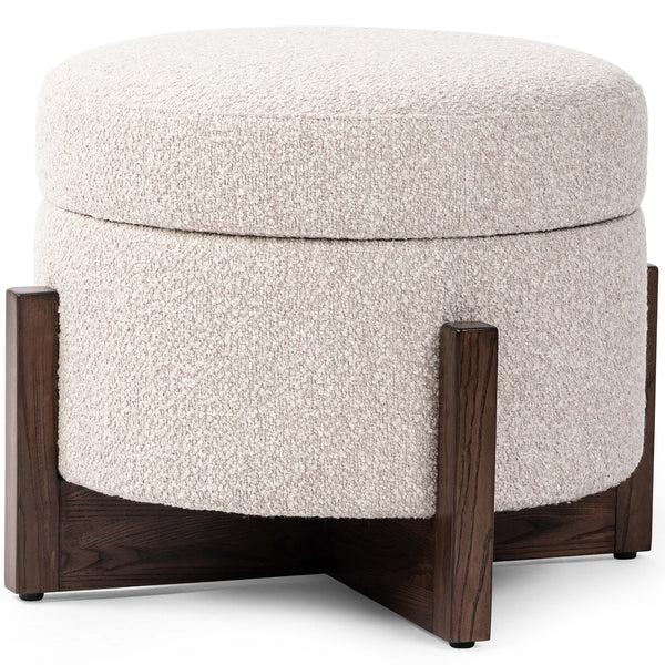 Home Fashion Esben 25" Storage Ottoman Sattley Fog By Four Hands