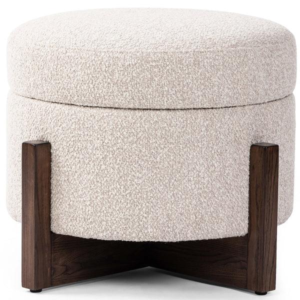 Home Fashion Esben 25" Storage Ottoman Sattley Fog By Four Hands