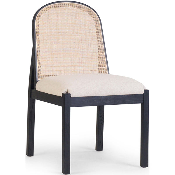 home fashion Esmee Dining Chair Antwerp Natural/Brushed Ebony Set of 2 by Four Hands