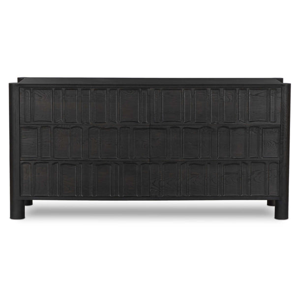 Home Fashion Ezri 6 Drawer Dresser Carved Black By Four Hands