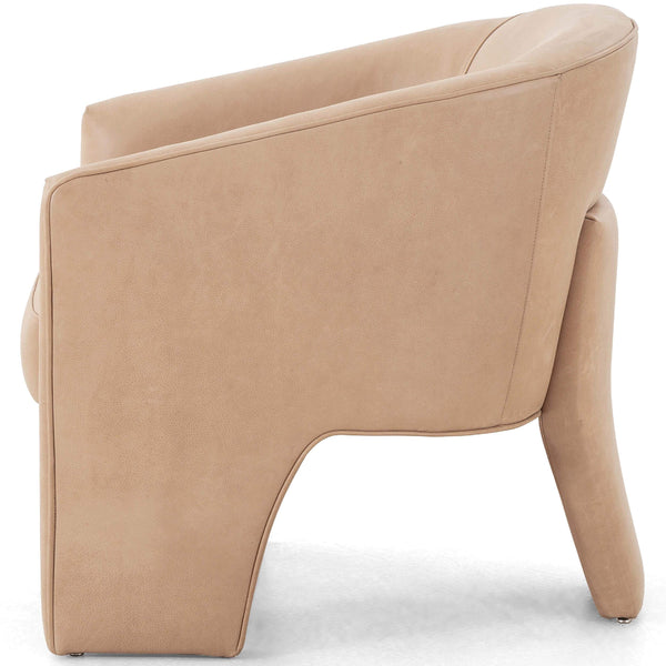 Home Fashion Fae Leather Chair Palermo Nude By Four Hands