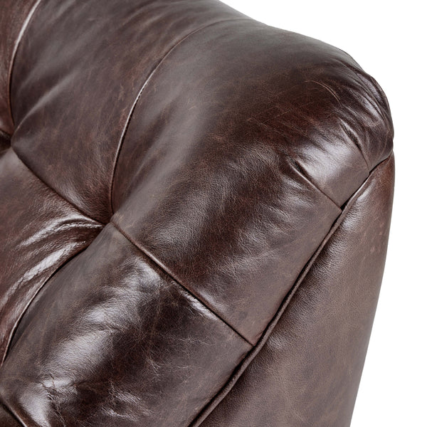 Home Fashion Farley Leather Sofa Conroe Cigar By Four Hands