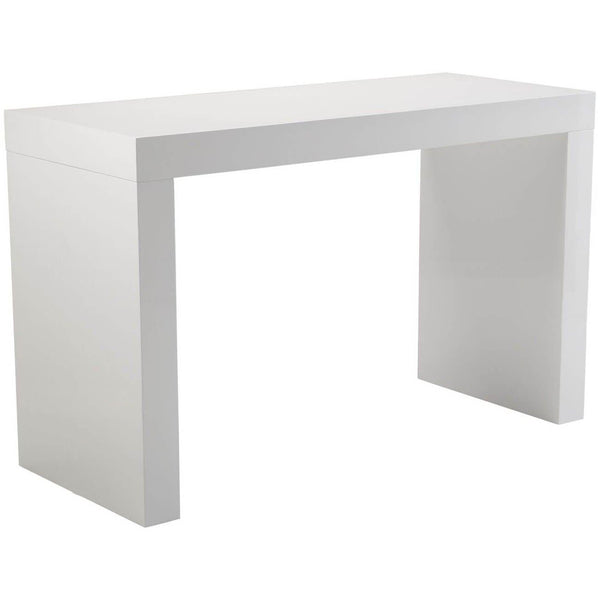 Home Fashion Faro C-Shape Bar & Counter Table High Gloss White