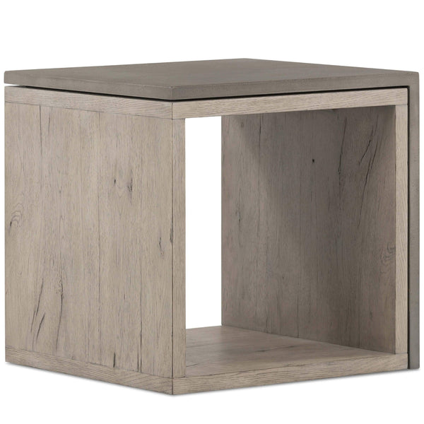home fashion Faro End Table Dark Grey Concrete by Four Hands