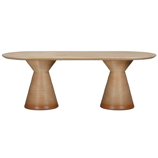 Home Fashion Fassa Outdoor Oval Dining Table Terracotta