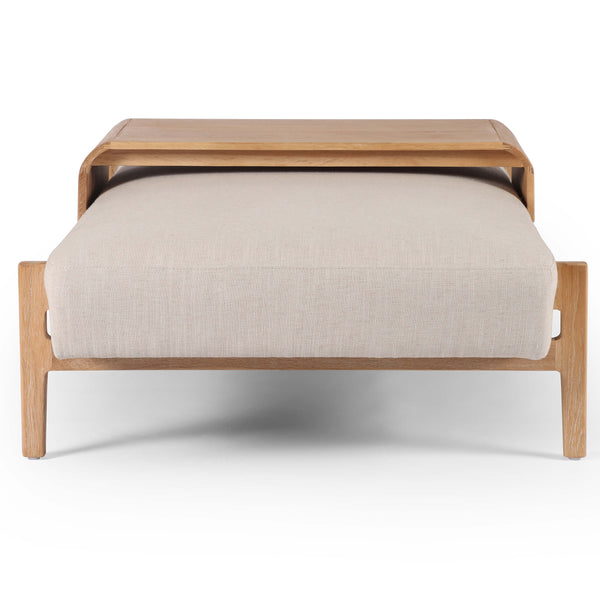 Home Fashion Fawkes Rectangular Ottoman White Wash By Four Hands