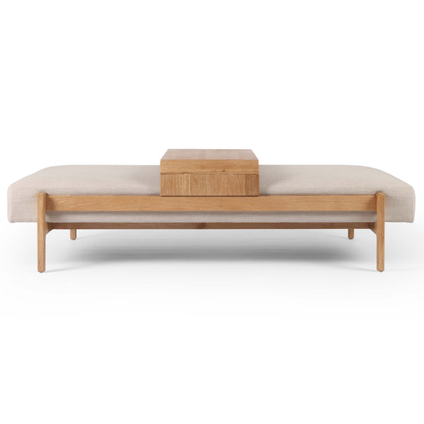 Home Fashion Fawkes Rectangular Ottoman White Wash By Four Hands