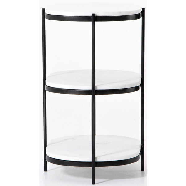 Home Fashion Felix Oval Nightstand Hammered Grey By Four Hands