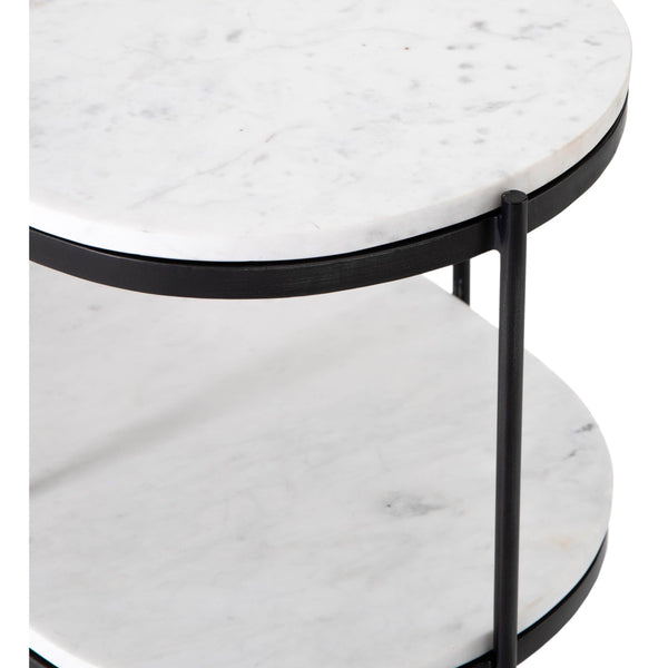 Home Fashion Felix Oval Nightstand Hammered Grey By Four Hands