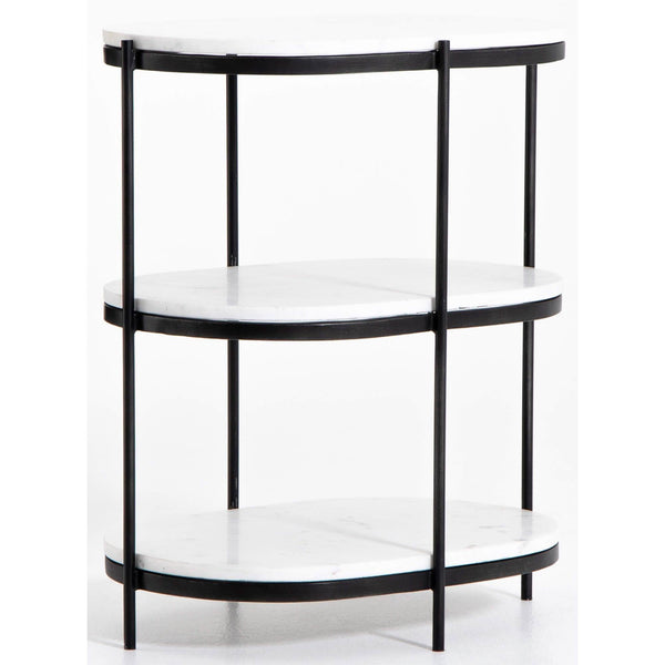 home fashion Felix Oval Nightstand Hammered Grey by Four Hands