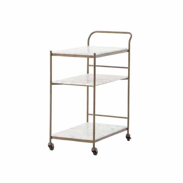 home fashion Felix Rectangular Bar Cart Antique Brass by Four Hands