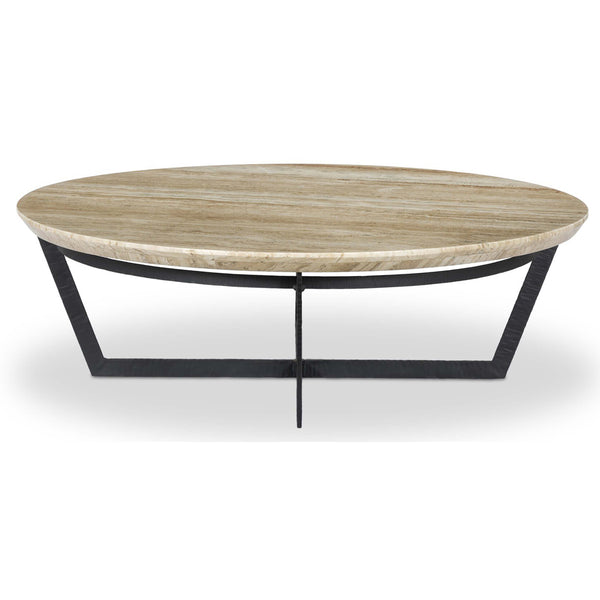 Home Fashion Felix Round Coffee Table Travertine By Four Hands