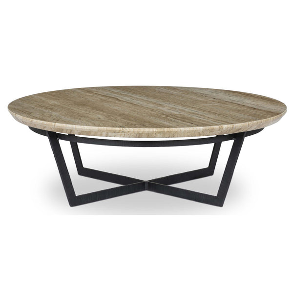 Home Fashion Felix Round Coffee Table Travertine By Four Hands
