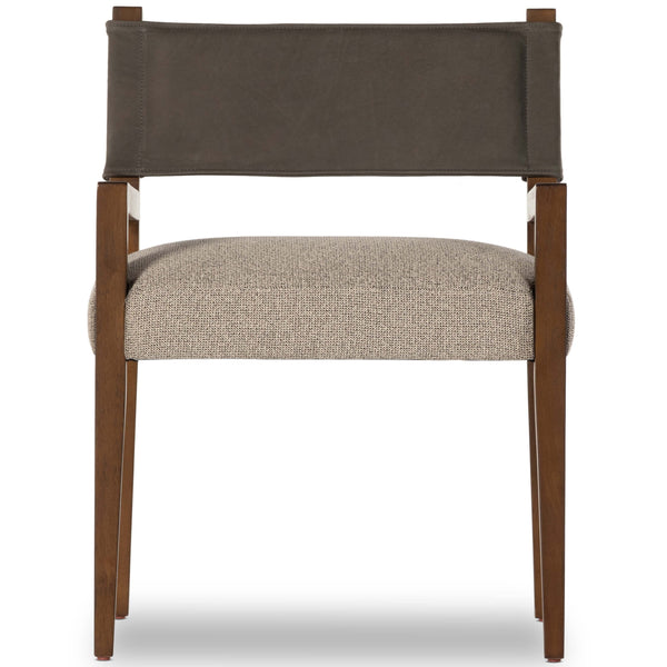 Home Fashion Ferris Dining Arm Chair Nubuck Charcoal By Four Hands