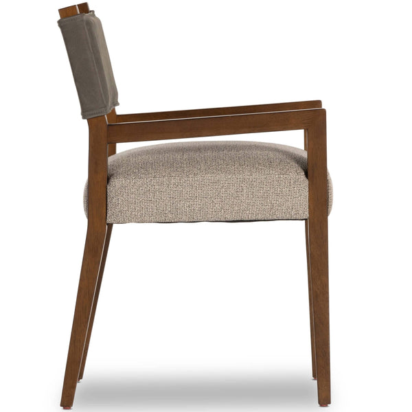 Home Fashion Ferris Dining Arm Chair Nubuck Charcoal By Four Hands