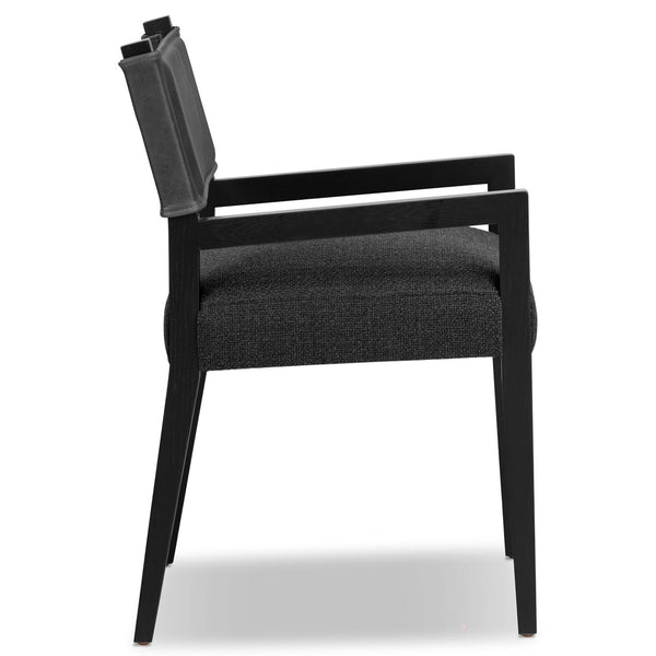 Home Fashion Ferris Dining Arm Chair Palermo Black By Four Hands