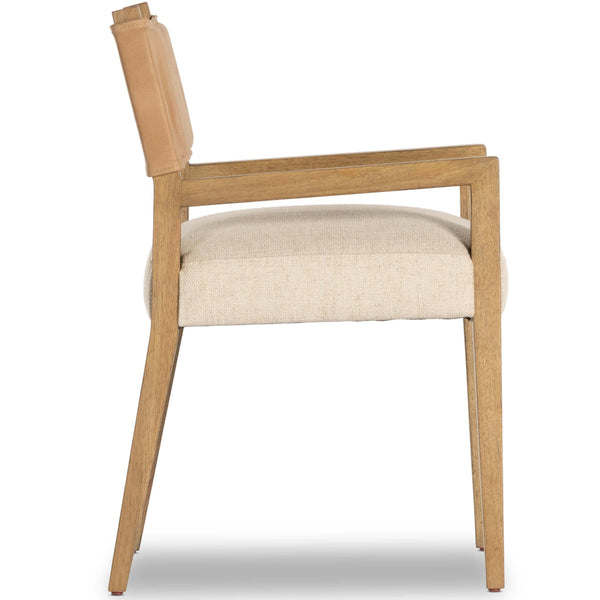 Home Fashion Ferris Dining Arm Chair Winchester Beige By Four Hands