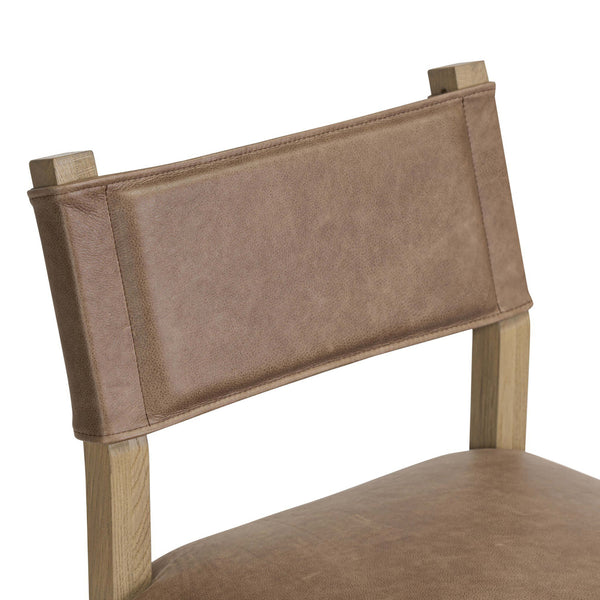 Home Fashion Ferris Leather Bar & Counter Stool Palermo Cigar By Four Hands