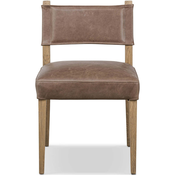 Home Fashion Ferris Leather Dining Chair Palermo Cigar Set Of 2 By Four Hands