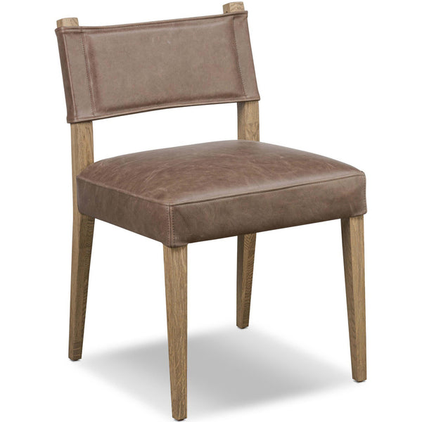 home fashion Ferris Leather Dining Chair Palermo Cigar Set of 2 by Four Hands