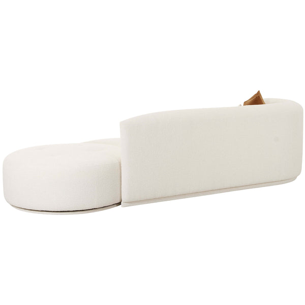 Home Fashion Fickle Boucle 2 Piece Chaise Modular LAF Sofa Cream