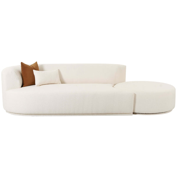 home fashion Fickle Boucle 2 Piece Chaise Modular LAF Sofa Cream