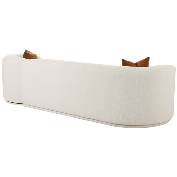 Home Fashion Fickle Boucle 2 Piece Modular LAF Sofa Cream