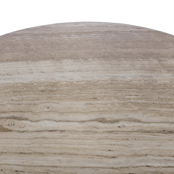 Home Fashion Figueroa 42" Dining Table Light Beige Travertine By Amber Lewis X Four Hands