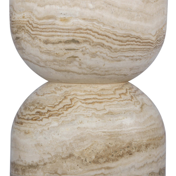 Home Fashion Figueroa 42" Dining Table Light Beige Travertine By Amber Lewis X Four Hands
