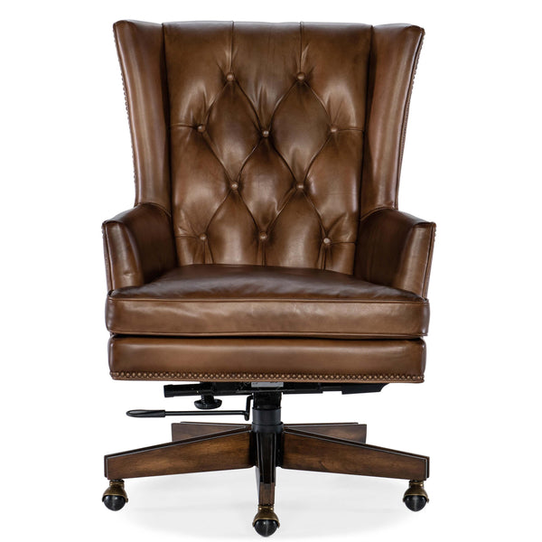 Home Fashion Finley Leather Executive Chair Checkmate Pawn