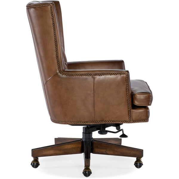 Home Fashion Finley Leather Executive Chair Checkmate Pawn