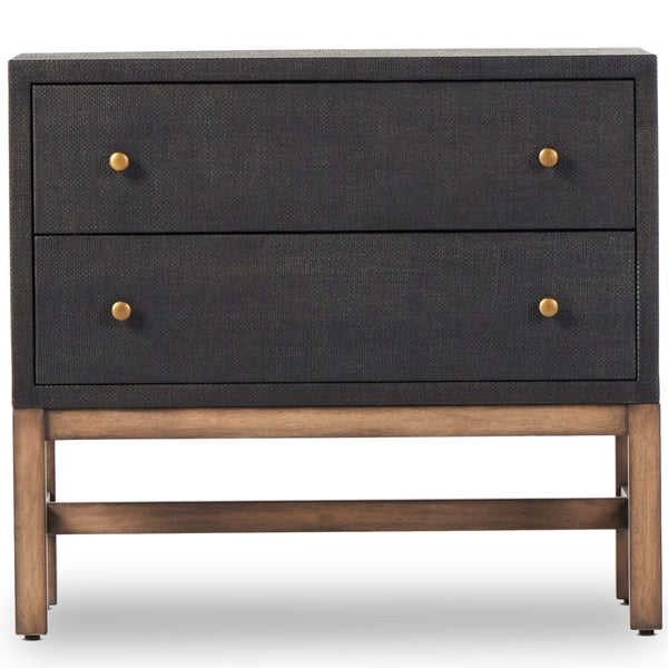 Home Fashion Fiona Nightstand Black Raffia By Four Hands