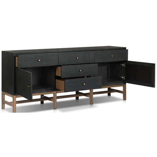 Home Fashion Fiona Sideboard Black Raffia By Four Hands