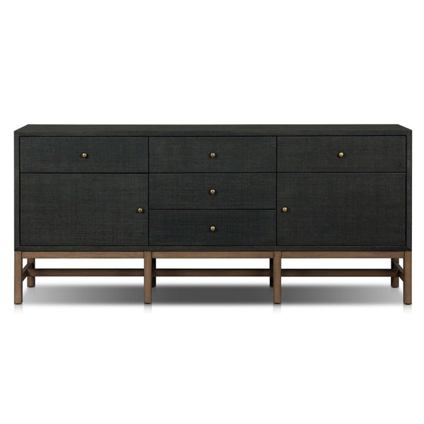 Home Fashion Fiona Sideboard Black Raffia By Four Hands