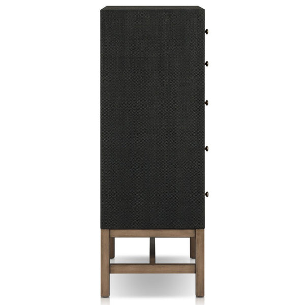 Home Fashion Fiona Tall Dresser Black Raffia By Four Hands