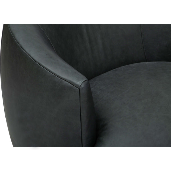Home Fashion Fiora Leather Swivel Chair Liverpool River