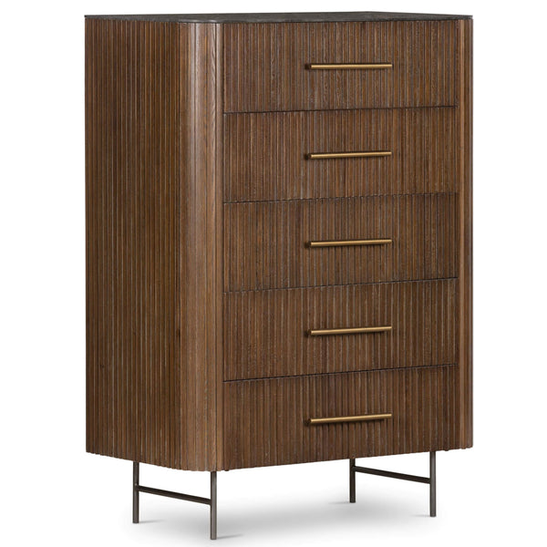 home fashion Fletcher 5 Drawer Dresser Terra Brown by Four Hands