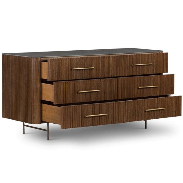 Home Fashion Fletcher 6 Drawer Dresser Terra Brown By Four Hands