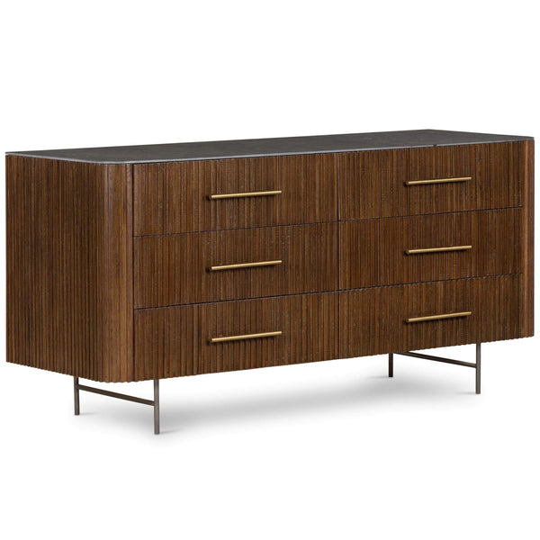 home fashion Fletcher 6 Drawer Dresser Terra Brown by Four Hands