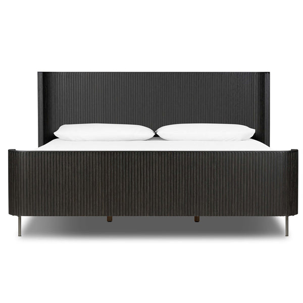 Home Fashion Fletcher Bed Distressed Black By Four Hands