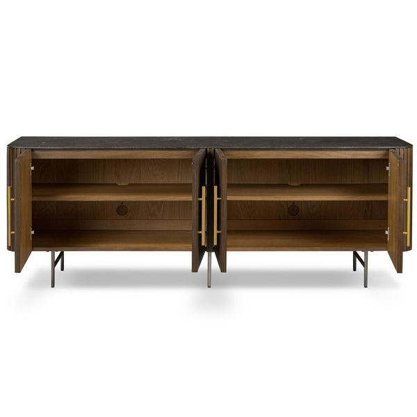 Home Fashion Fletcher Media Console Terra Brown By Four Hands