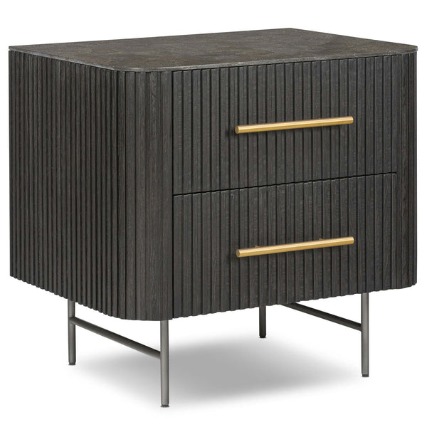 Home Fashion Fletcher Nightstand Distressed Black By Four Hands