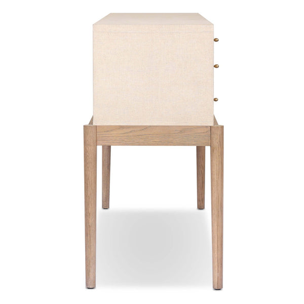 Home Fashion Ford Console Table Beige Painted Linen By Four Hands