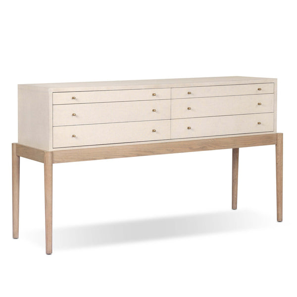 home fashion Ford Console Table Beige Painted Linen by Four Hands