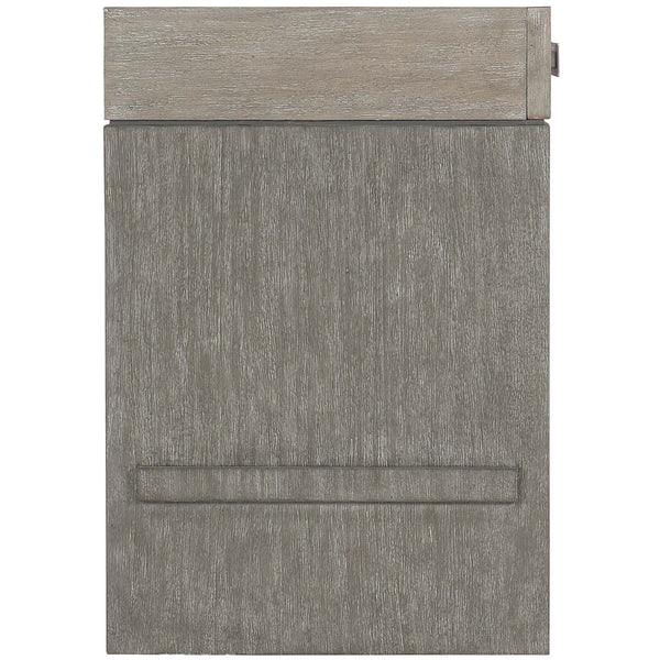 Home Fashion Foundations 1 Drawer Nightstand Light Shale