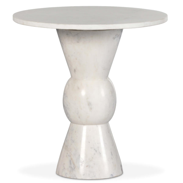 home fashion Fox End Table White Marble by Four Hands