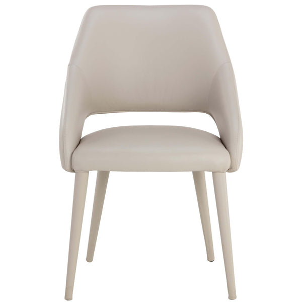 Home Fashion Galen Leather Dining Chair Linea Light Grey Set Of 2